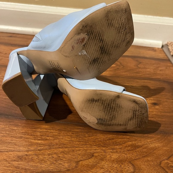 Steve Madden Tule Block Heel Sandal in Lt Blue Lexia SZ 5.5 - Picture 12 of 13